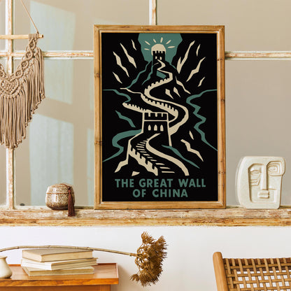 Great Wall of China Travel Poster