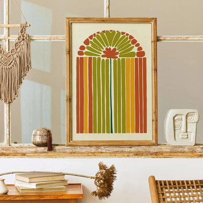 Retro Boho Chic Art Print for Home Decor