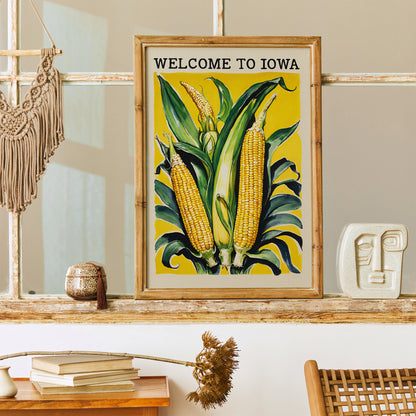 Welcome To Iowa Corn Poster
