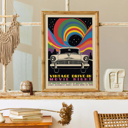 Retro Drive-In Movie Poster