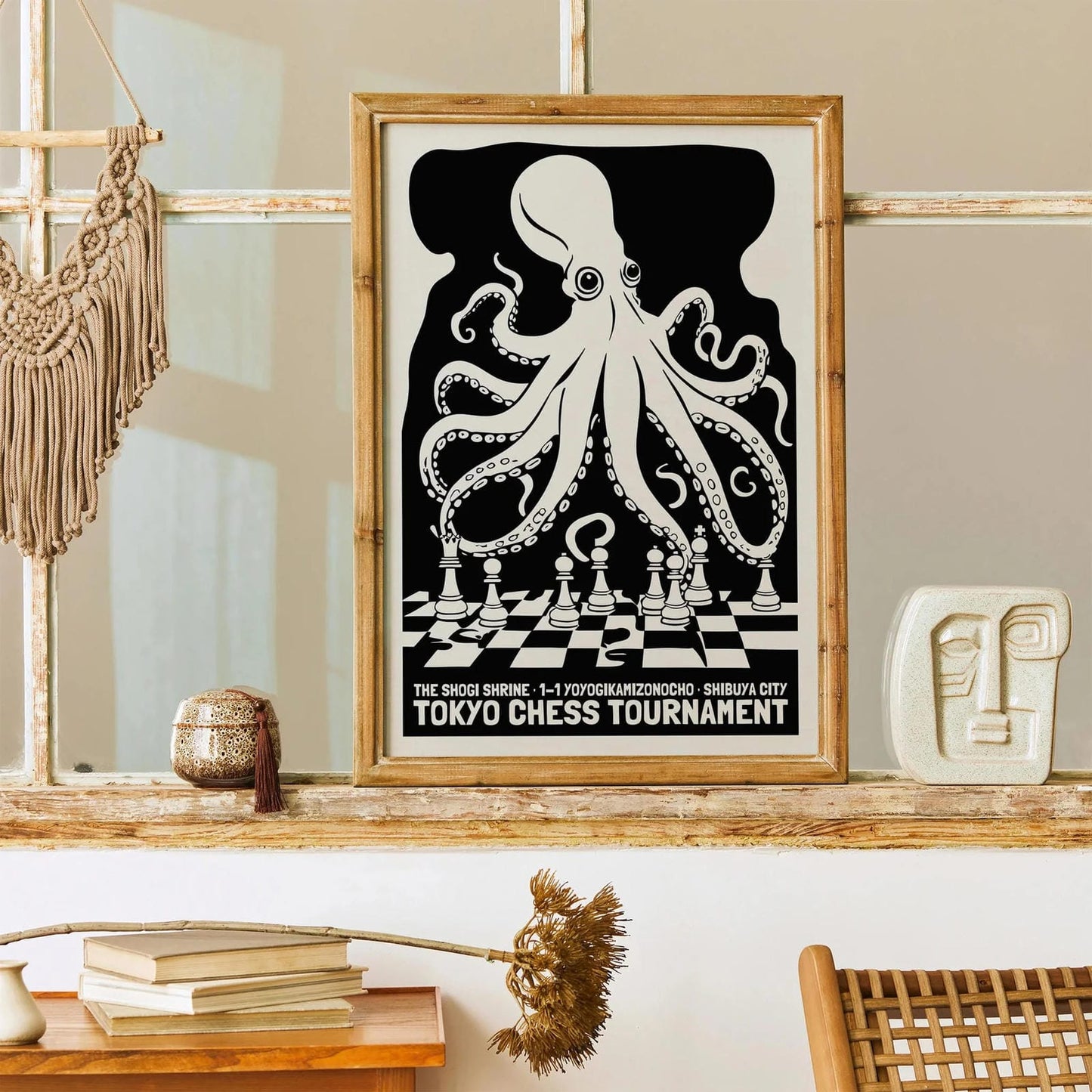 Tokyo Chess Tournament Octopus Poster