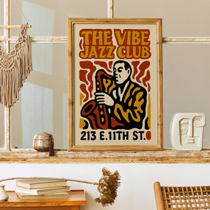 Jazz Club Sax Poster