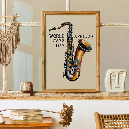 World Jazz Day Retro Poster