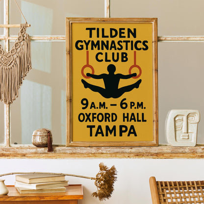 Retro Gymnastics Rings Poster