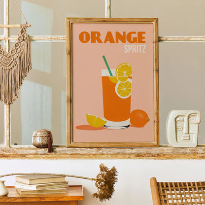 Orange Spritz Cocktail Art Print