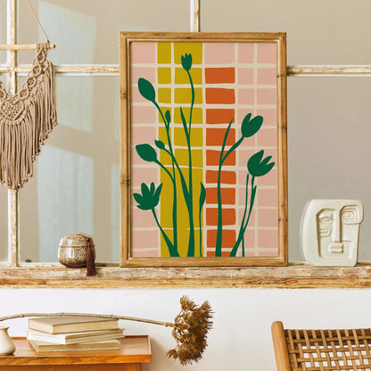 Mid Century Modern Botanical Abstract Print