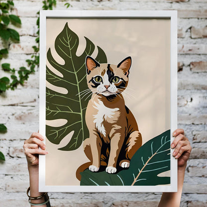 Illustrated Cute Cat Poster