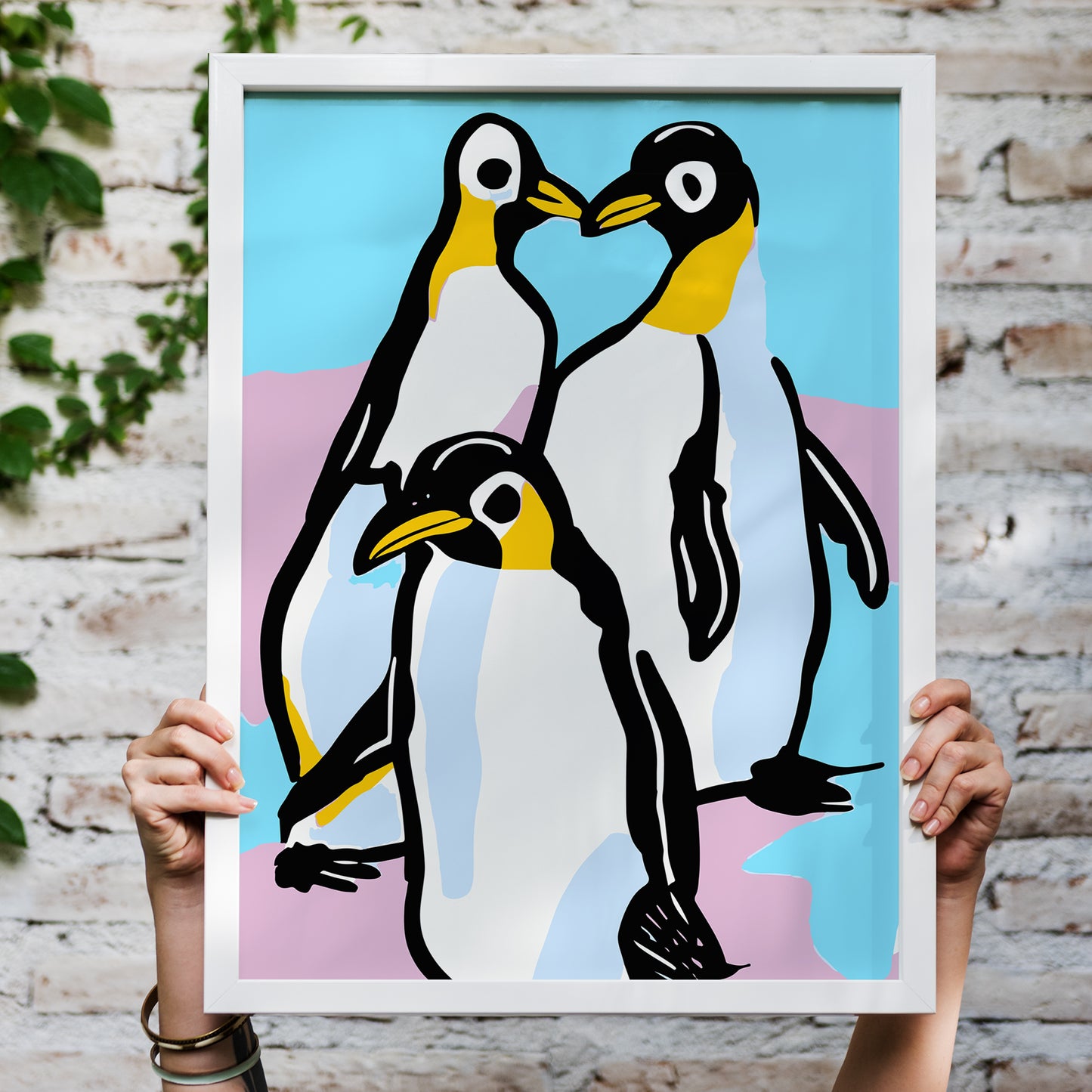 Cute Penguins Art Print