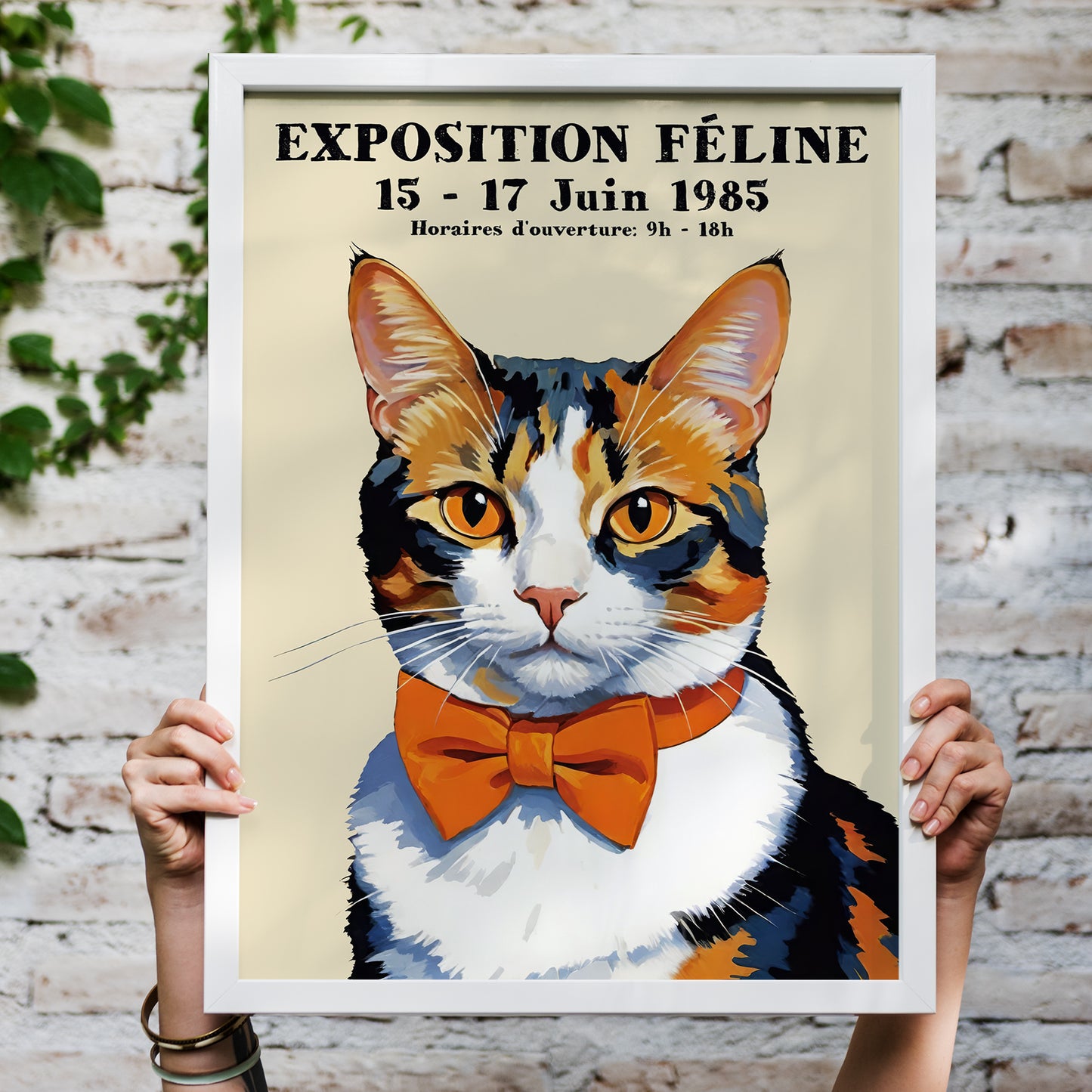 French Cat Exhibition Poster Print