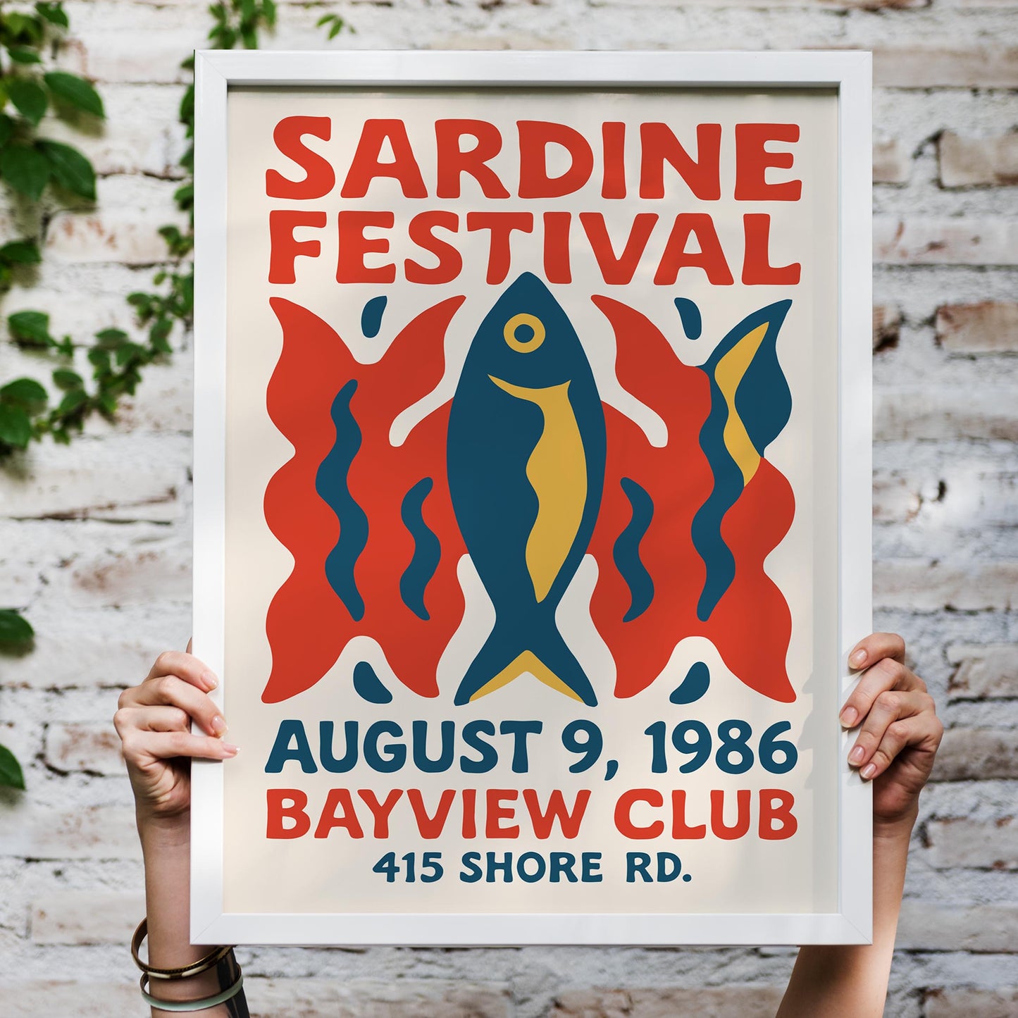 Sardine Festival Retro Poster