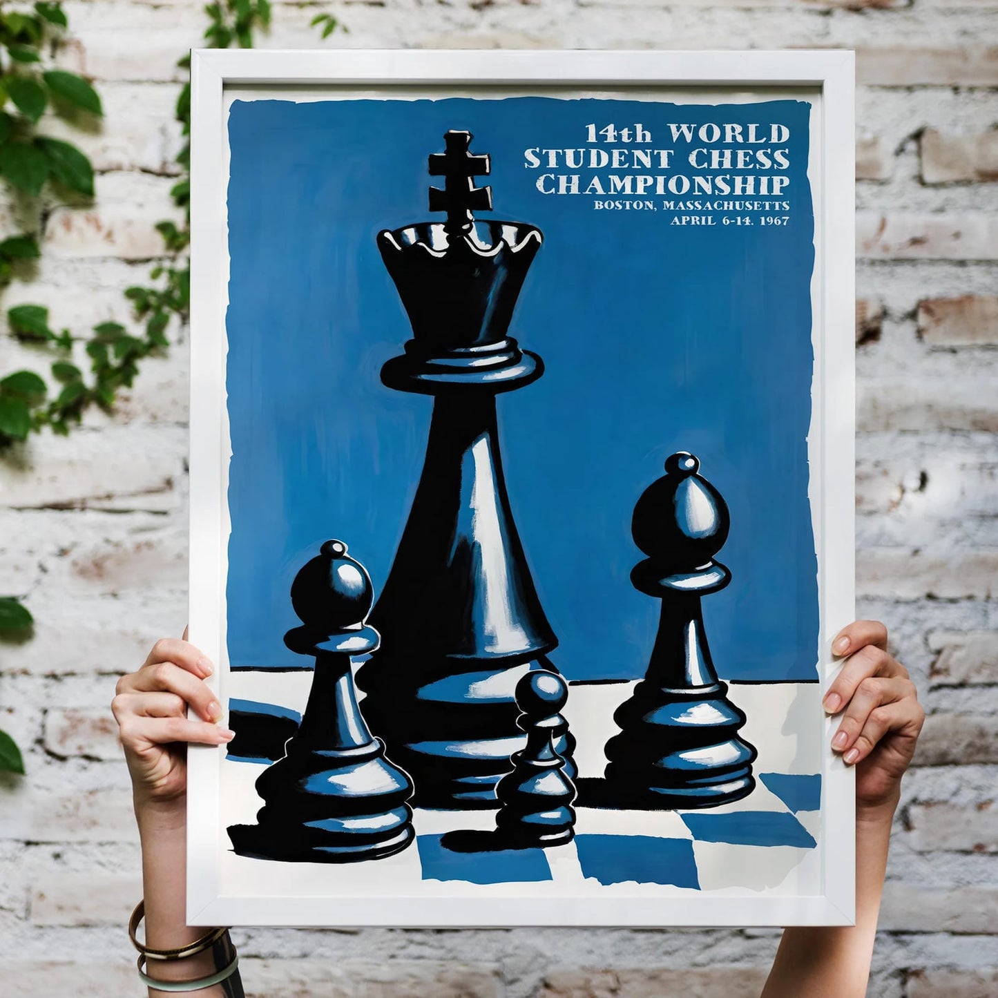 World Student Chess Championship Vintage Poster