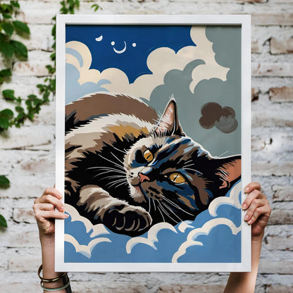 Sleepy Cat Art Print