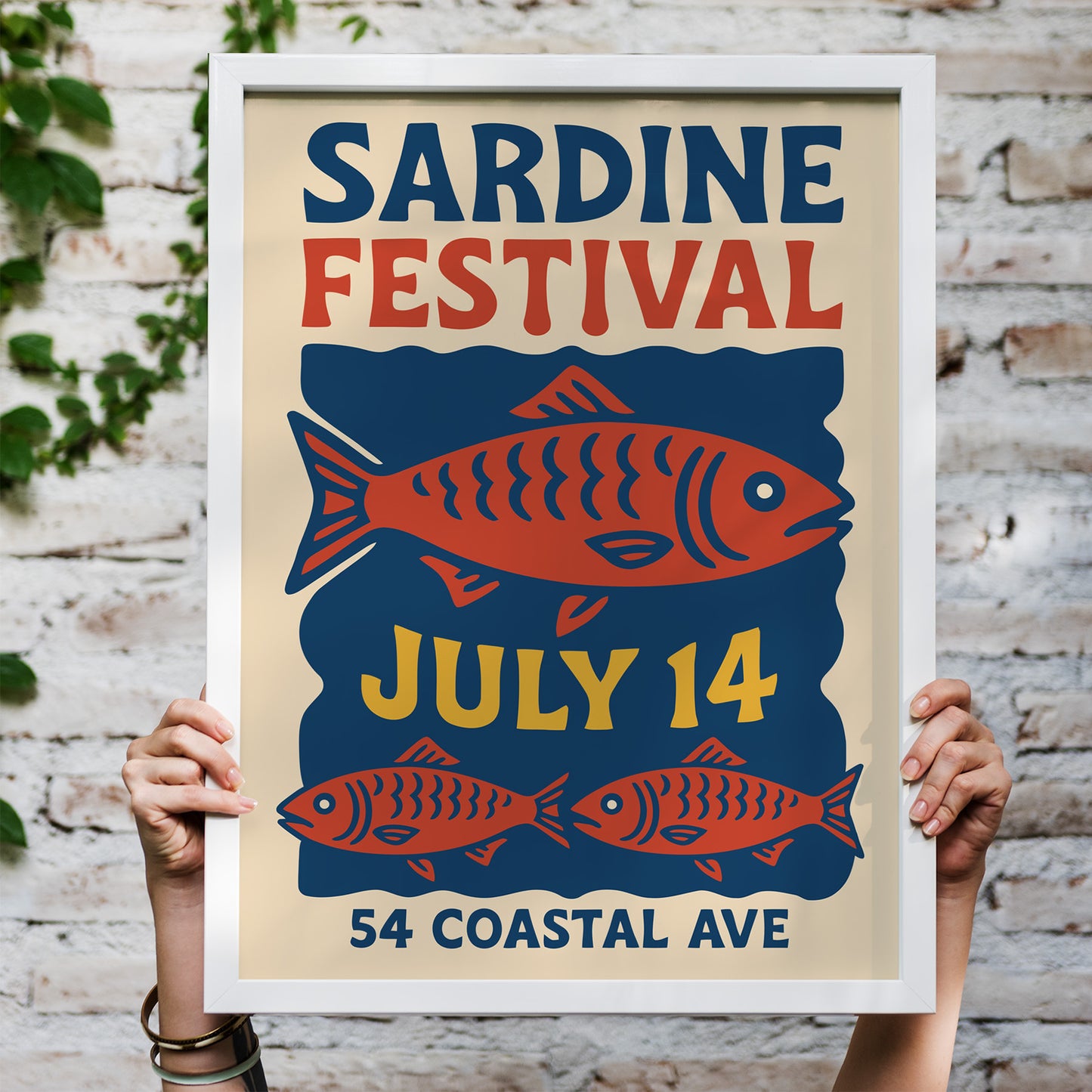 Sardine Festival Coastal Poster
