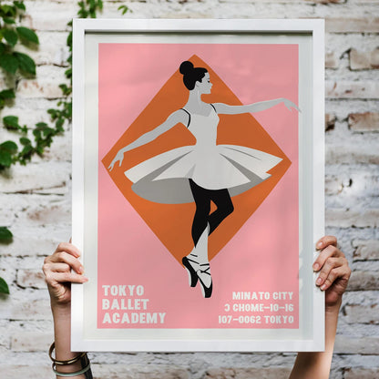 Tokyo Ballet Academy Retro Poster