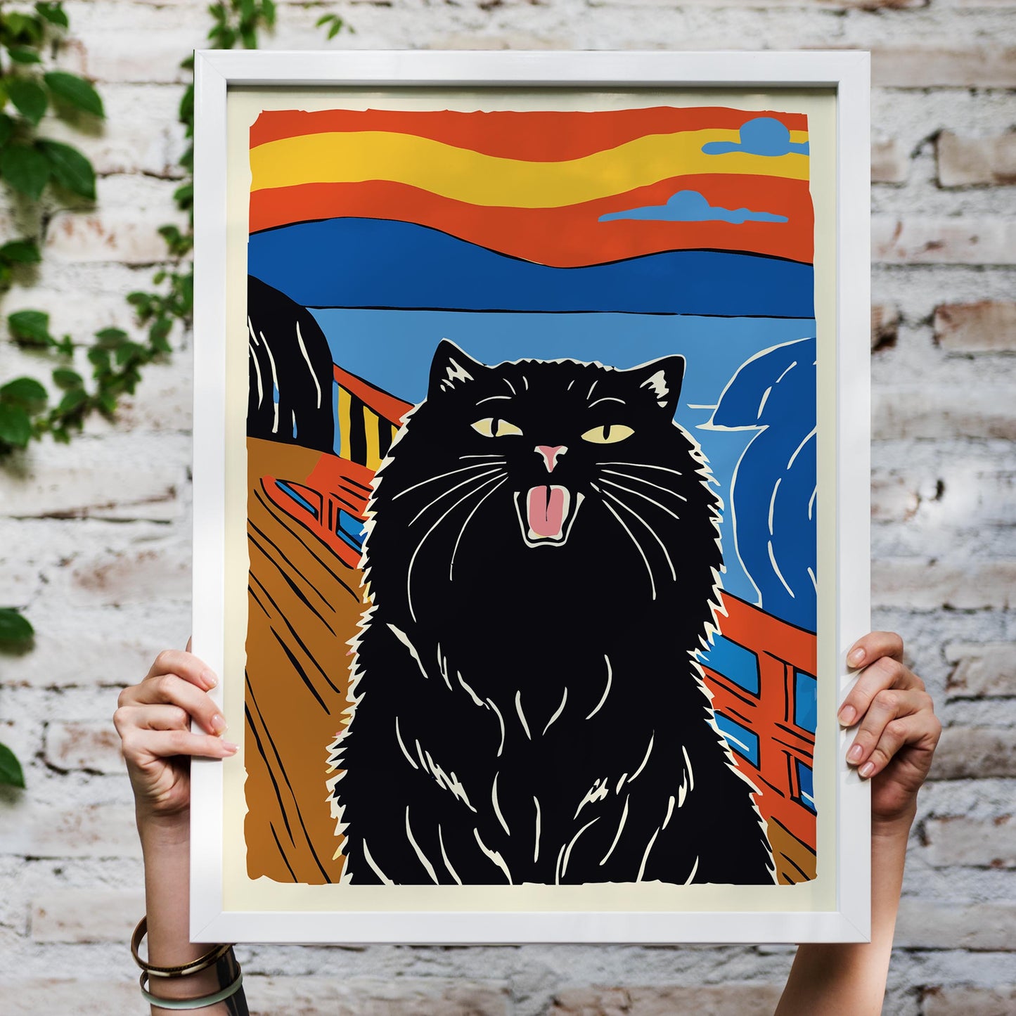 Screaming Cat Wall Art