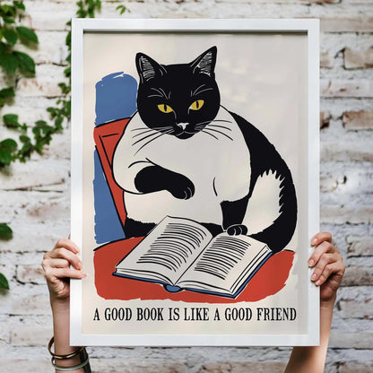 Good Book Friend Poster Print