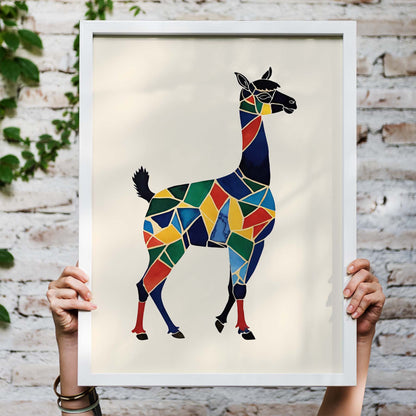 Abstract Llama Poster Print