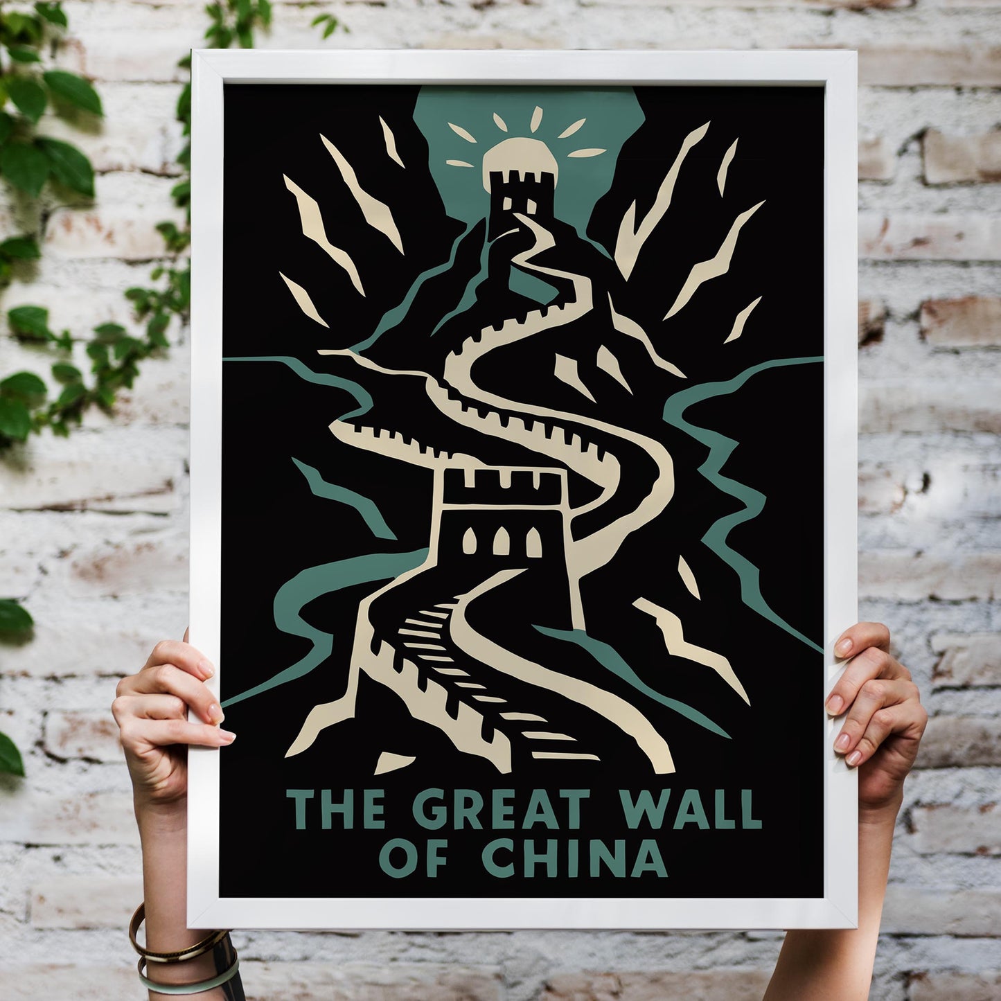 Great Wall of China Travel Poster