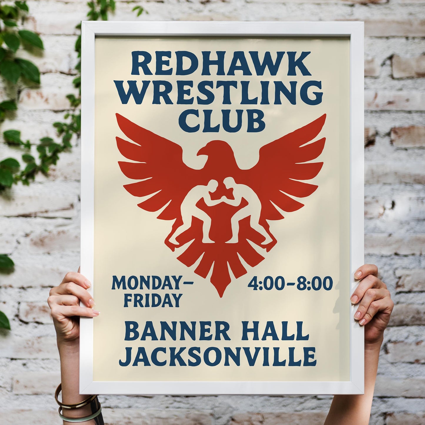 Redhawk Wrestling Poster Print