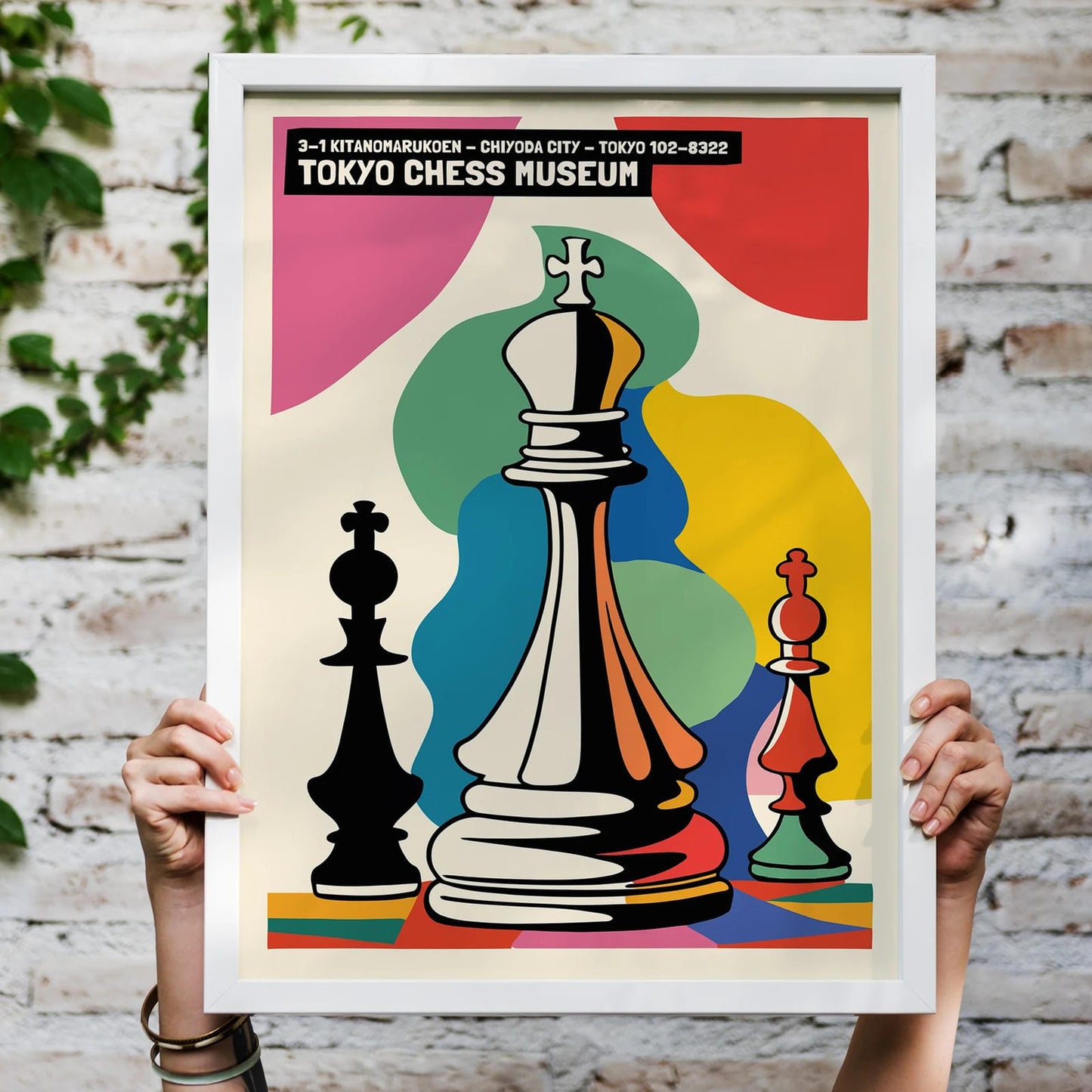 Tokyo Chess Museum Colorful Poster