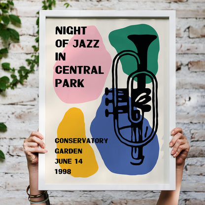 Central Park Jazz Night Poster