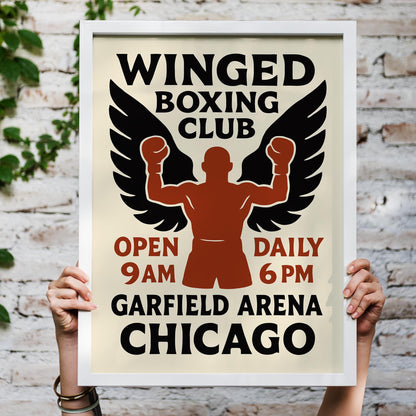 Winged Boxing Club Print