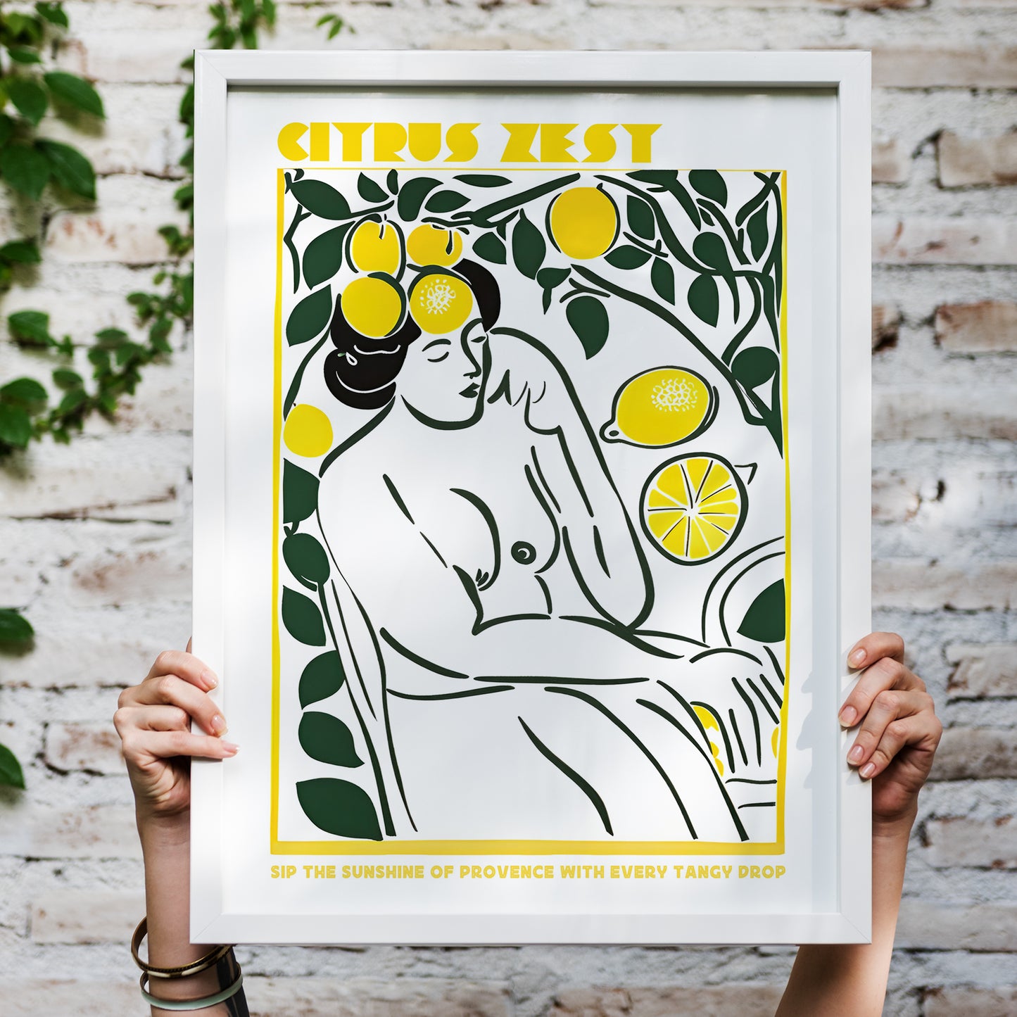 Citrus Zest Vintage Lemon Vibes Poster