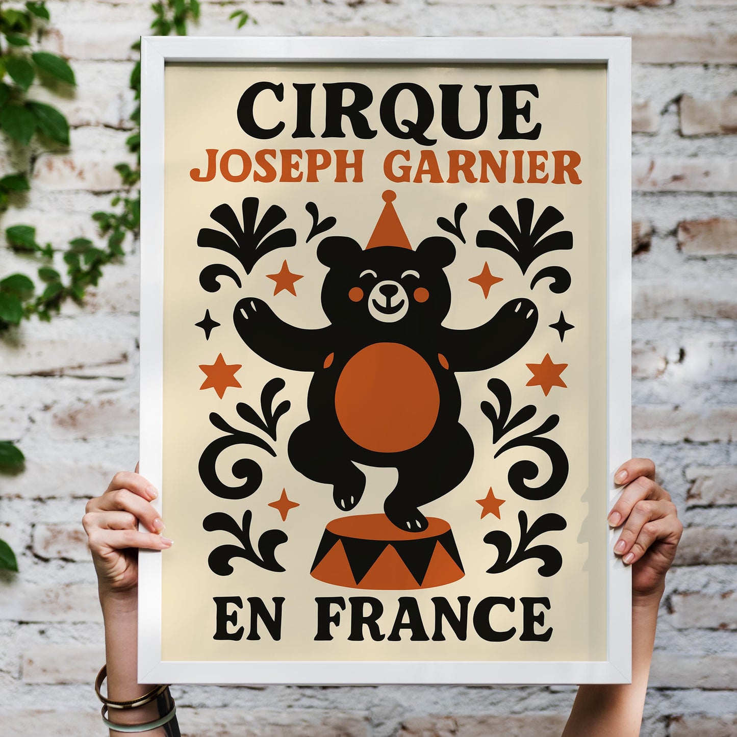 French Circus Bear Poster