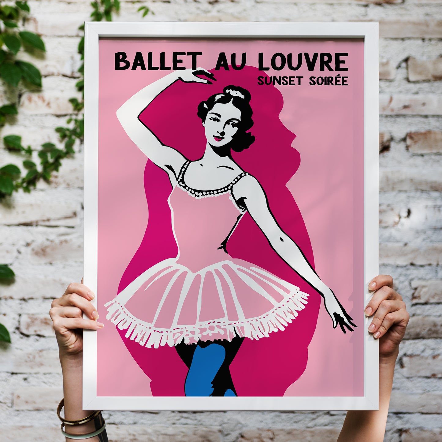 Ballet Au Louvre Pink Poster