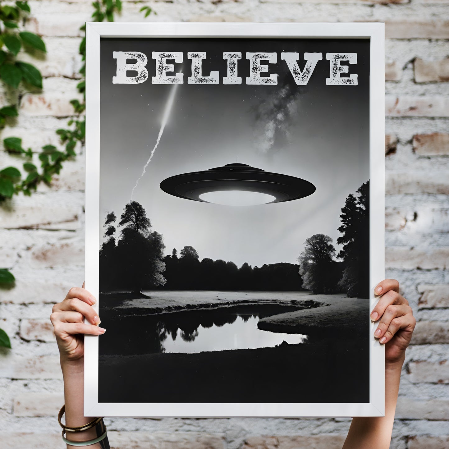BELIEVE - Vintage UFO Poster