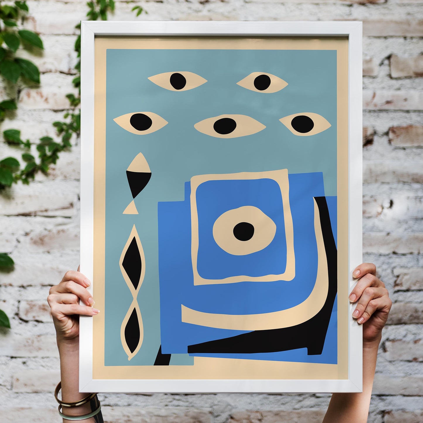 Surreal Eye Pattern Art Print