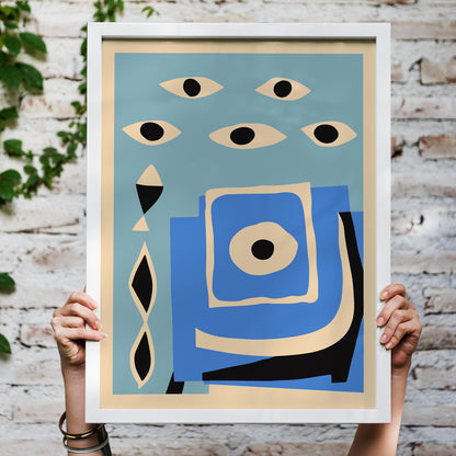 Surreal Eye Pattern Art Print