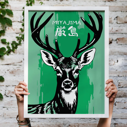Miyajima Deer Island Poster