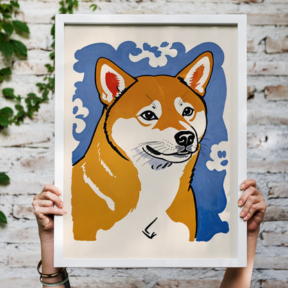 Cute Shiba Dog Art Print