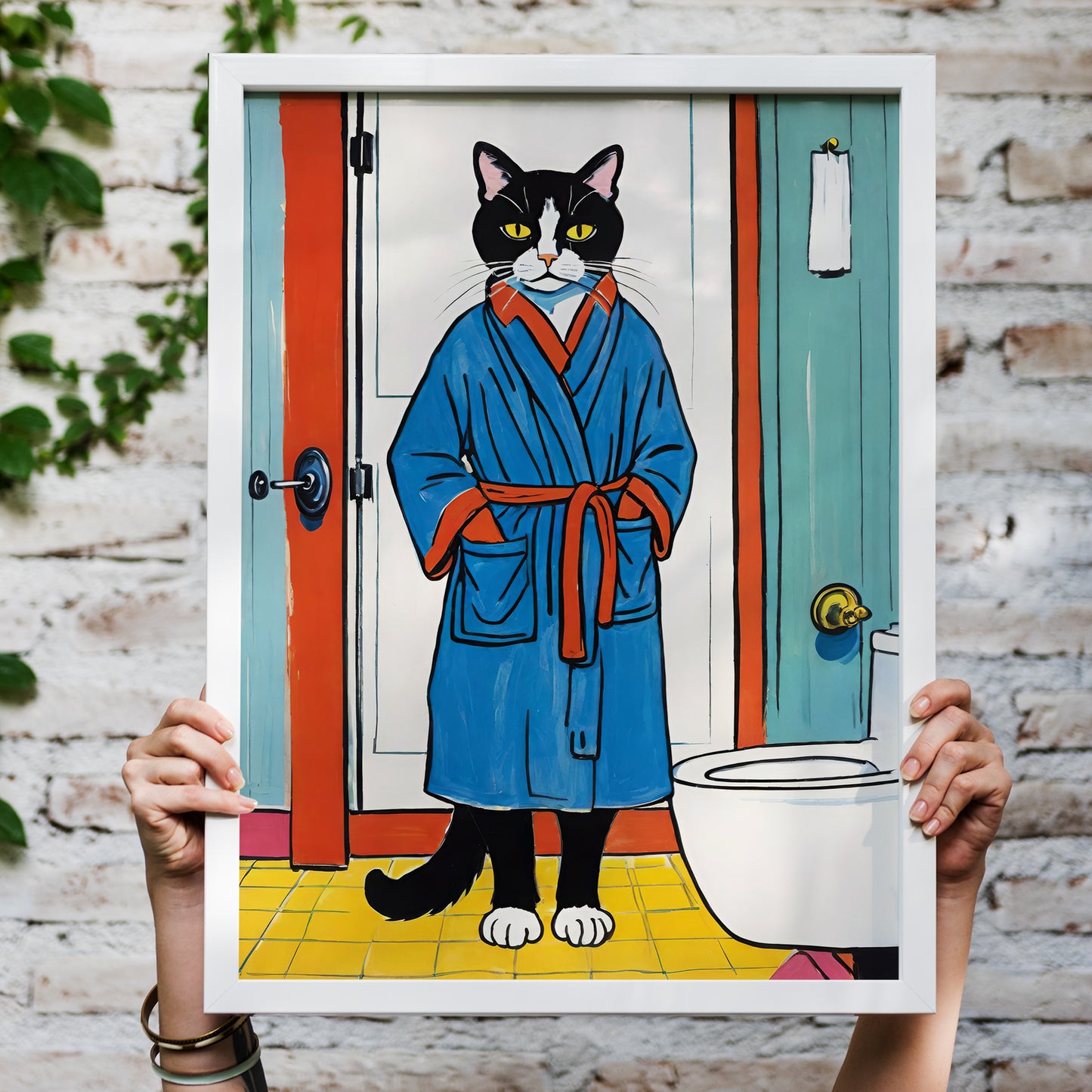 Bathrobe Cat - Cute Poster