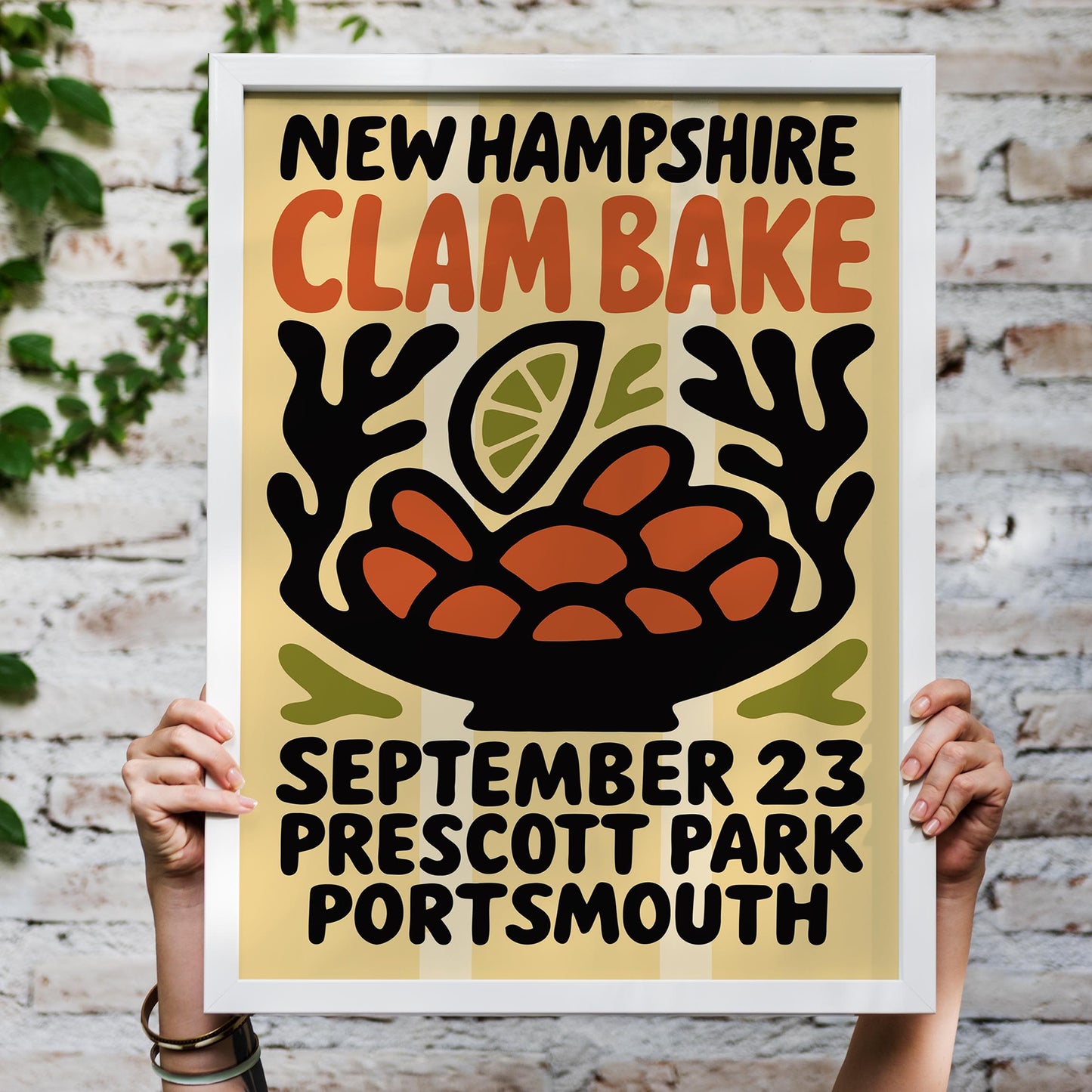 New Hampshire Clam Bake Poster
