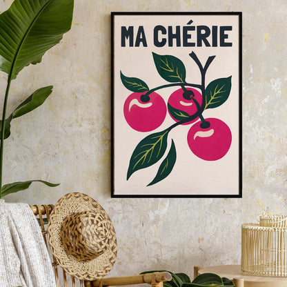 Ma Cherie Cherry Art Print Poster