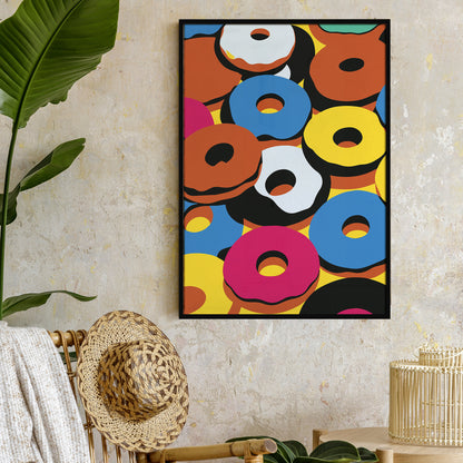 Colorful Donuts Art Poster