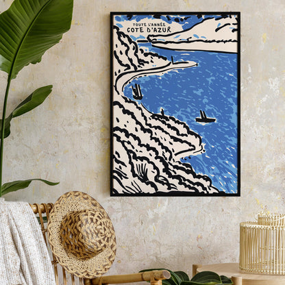 Cote d Azur French Riviera Poster