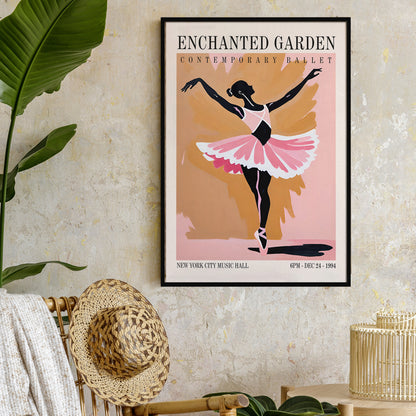 Enchanted Garden Ballet Vintage Poster