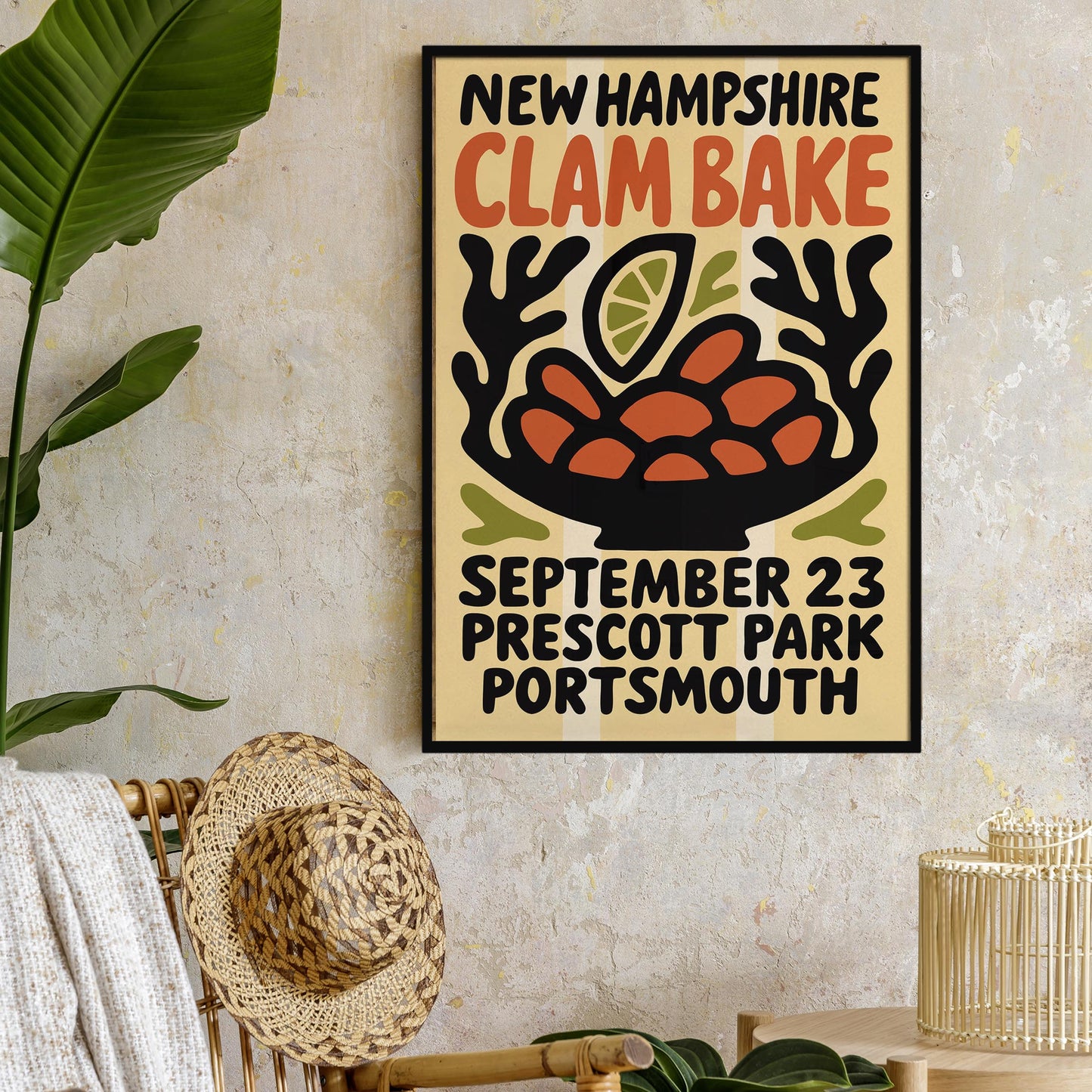 New Hampshire Clam Bake Poster