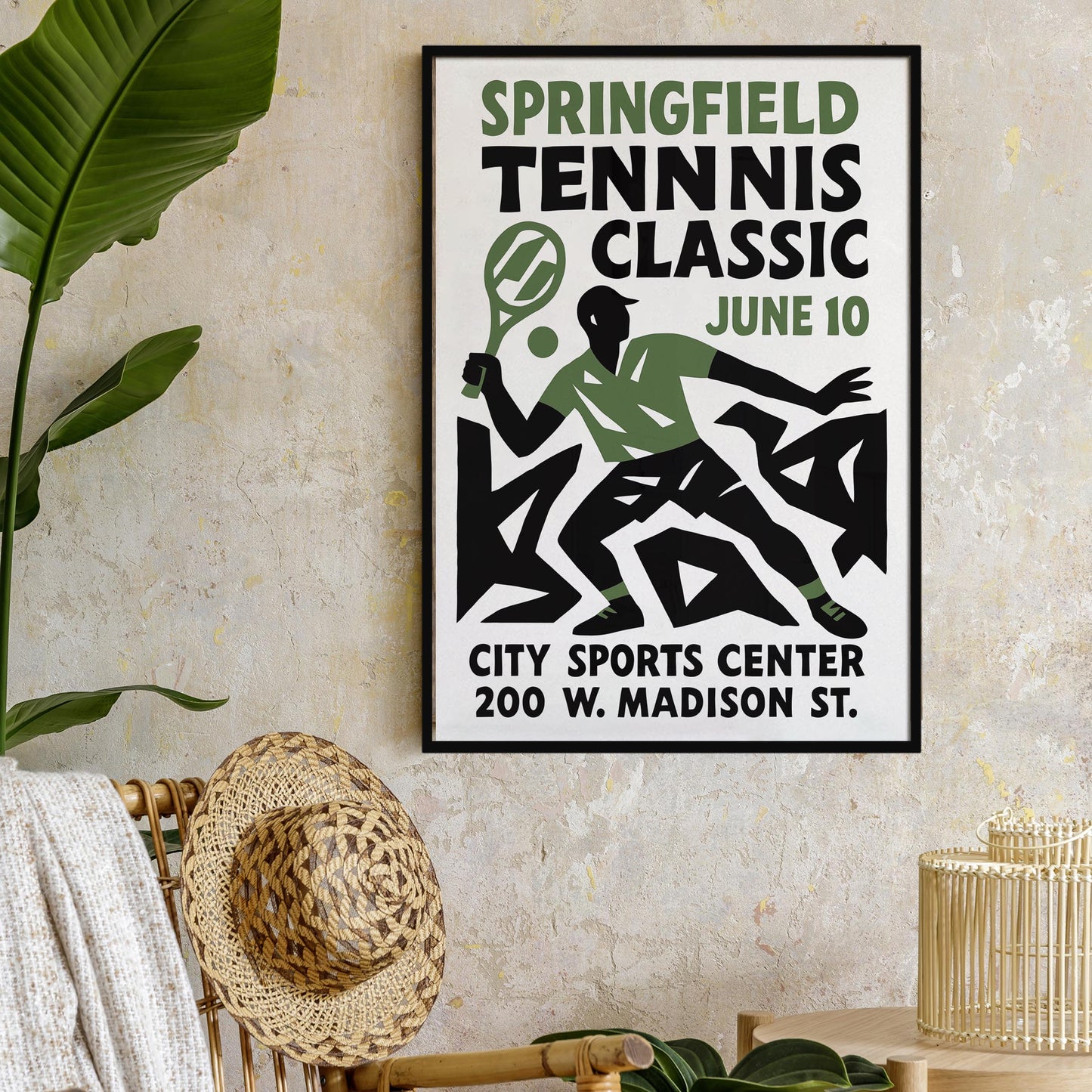Springfield Tennis Poster Print