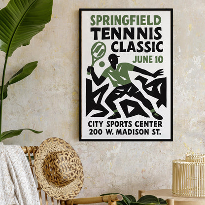 Springfield Tennis Poster Print
