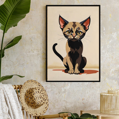 Cute Oriental Kitten Art Print