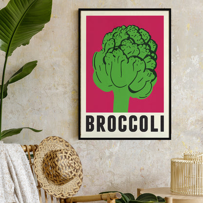 Minimalist Broccoli Poster