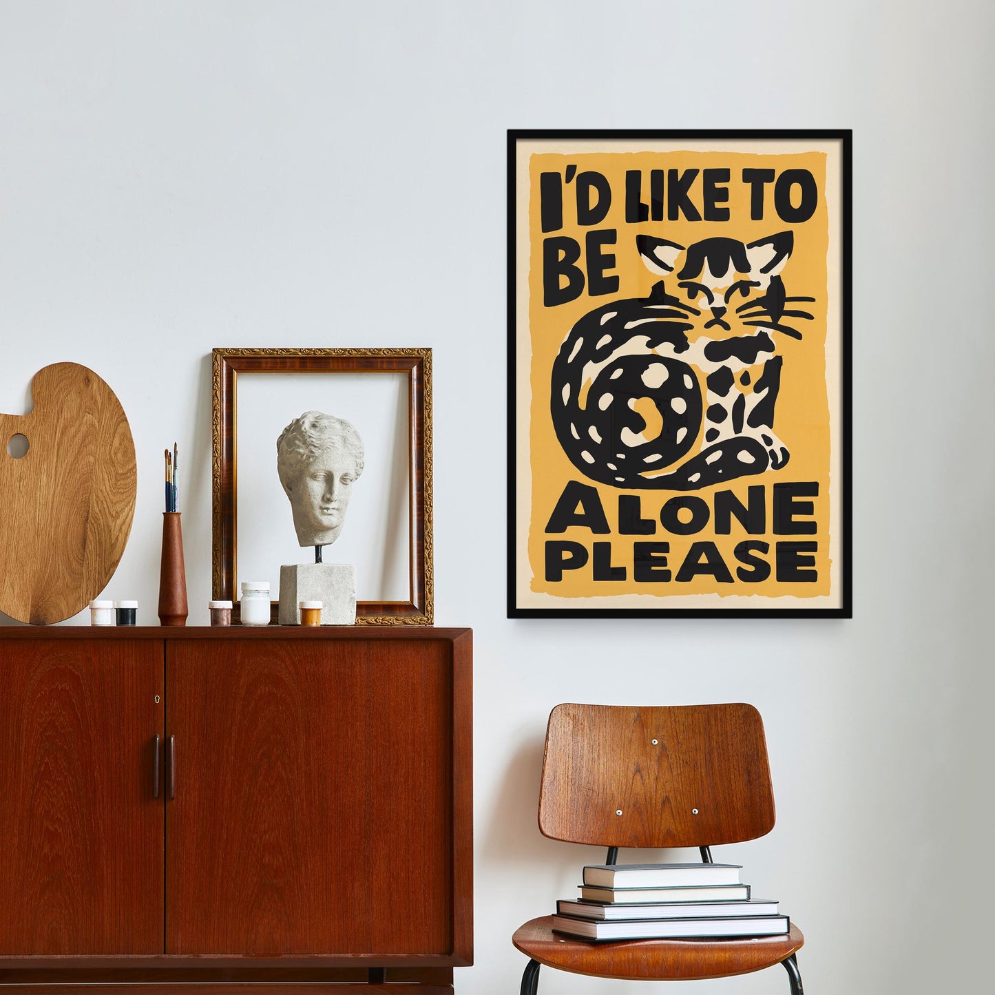 Alone Please Cat Poster
