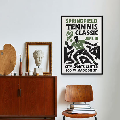 Springfield Tennis Poster Print