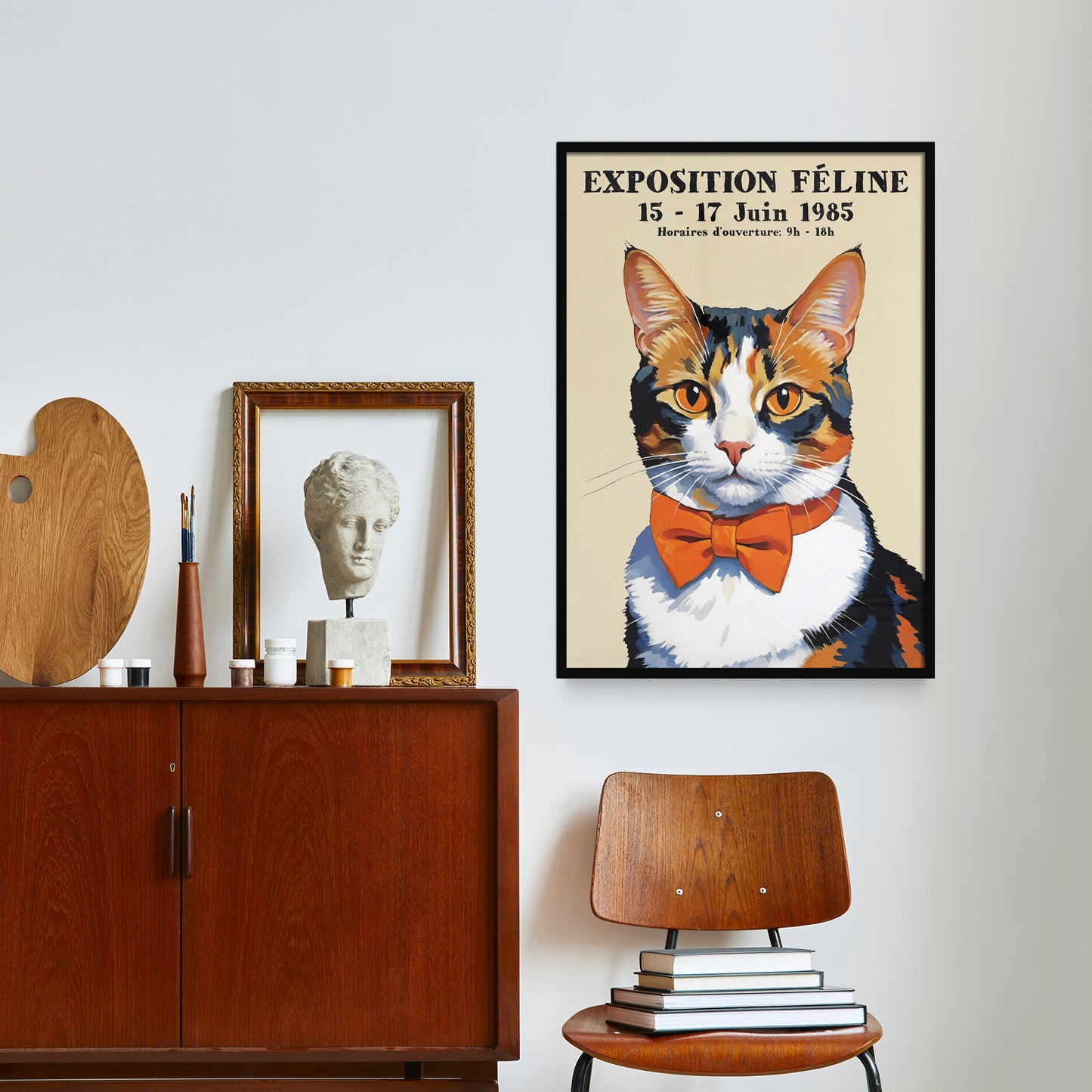 French Cat Exhibition Poster Print