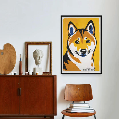 Shiba Inu Dog Day Wall Art Print