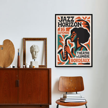 Jazz Horizon Bordeaux Poster